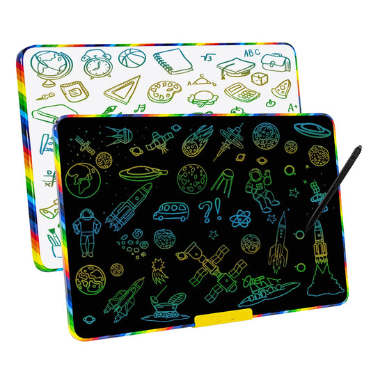 16 Inch 2-in-1 LCD Writing Tablet for Kids with Magnetic Whiteboard Back,Double-Sided Drawing & Learning Board, Reusable Doodle Pad for Toddlers,Educational Toy for Travel & Preschool