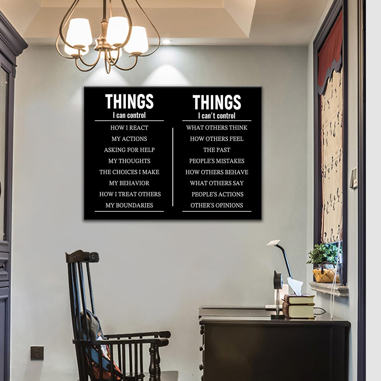 Inspirational Wall Art Poster Print Motivational Canvas Office Wall Decor Positive Picture Quotes Modern Inspiring Theme Painting for Living Room Gym Classroom Stretched and Framed [18''Wx24''H]