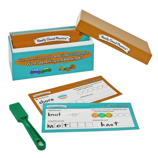 Really Good Phonics - Word Segmenting and Blending Kit - Consonant Digraphs and Special Digraphs - Educational Toys, Reading Games for Kids, Learning Activities, Homeschool & Classroom Must Haves