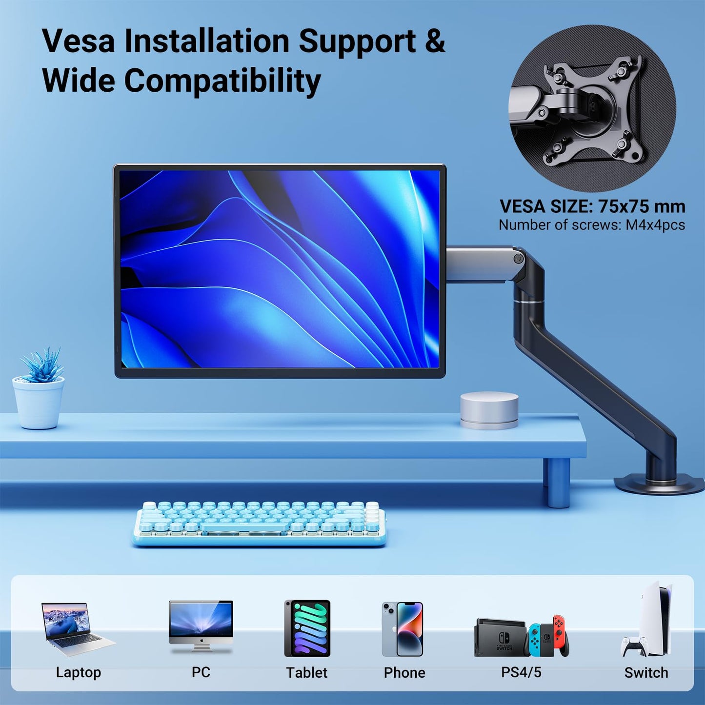 16" Laptop Screen Extender, 1200P FHD Portable Monitor for Laptop, 360° Rotating, Plug & Play, Detachable Stand, Height Adjustable for 13-17" Laptops, Travel Screen compatible with Mac/Windows/Chrome