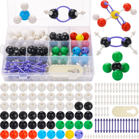 135 Pcs Rganic Chemistry Model Kit, Portable Molecular Model Kits for Chemistry Classes, Orgo Modeling Kit for Students & Teachers Organic ＆ Inorganic Learning