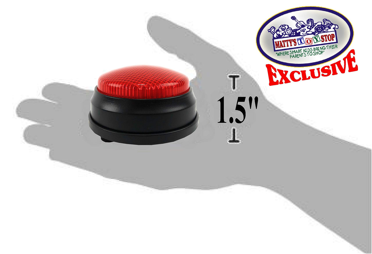 Matty's Toy Stop Lights & Sounds Electronic 3 Mode Red & Blue Game Answer Buzzer and Count Down Timer Gift Set Bundle (Perfect for Games, Classrooms, etc.) - 2 Pack