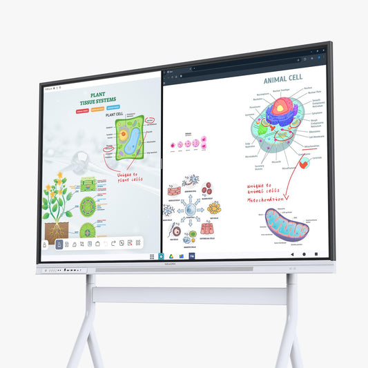 NEWORK Smart Board, 75" Interactive Whiteboard with Google EDLA, Built-in Digital Whiteboard, Wireless Casting, Split-Screen & Unlimited Canvas for Business and Education (Wall Mount Included)