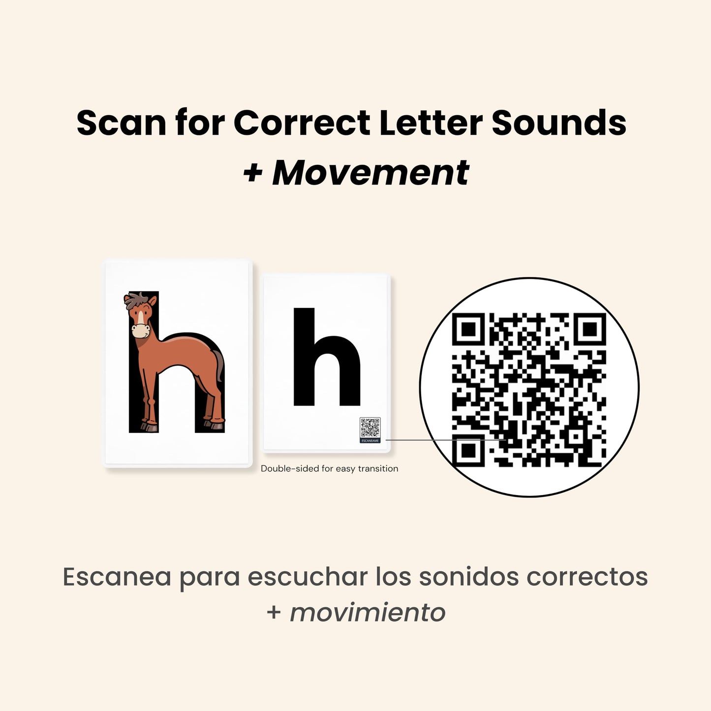 Phonics Flashcards for Kids - Alphabet Letter Sound Cards with Embedded Mnemonics for Early Reading, ABC Flashcards for Preschool & Kindergarten - Fonexa (Small)