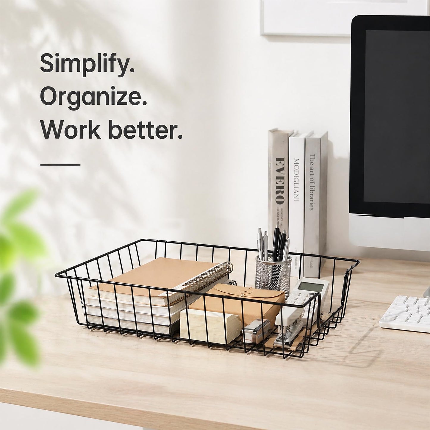 12 Pack Desk Drawer Organizer Letter Tray – Stackable Metal Mesh Wire Paper Trays | A4 Paper Document Desk Basket with Smooth Edges | Rust Proof Storage Tray for Home Office School Desk