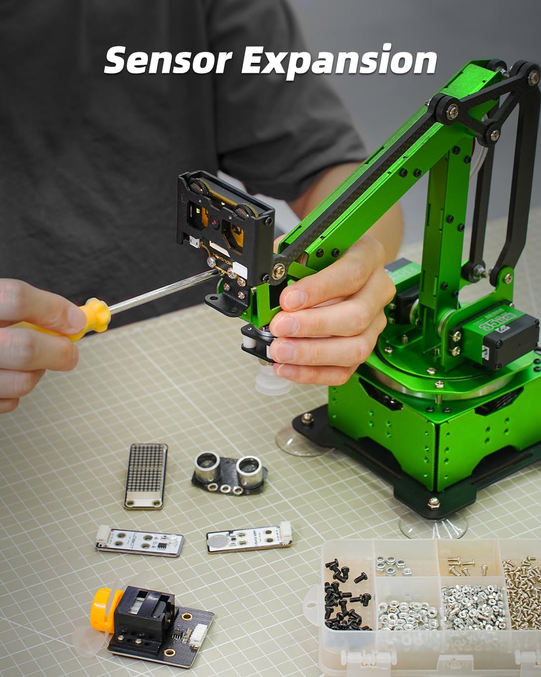 LewanSoul Robotic Arm Kit, MaxArm for Arduino Python Programming ESP32 Open Source Smart Robot Arm with Bus Servo, Suction Nozzle, WiFi Bluetooth Connection, STEM Science Education, Starter Kit