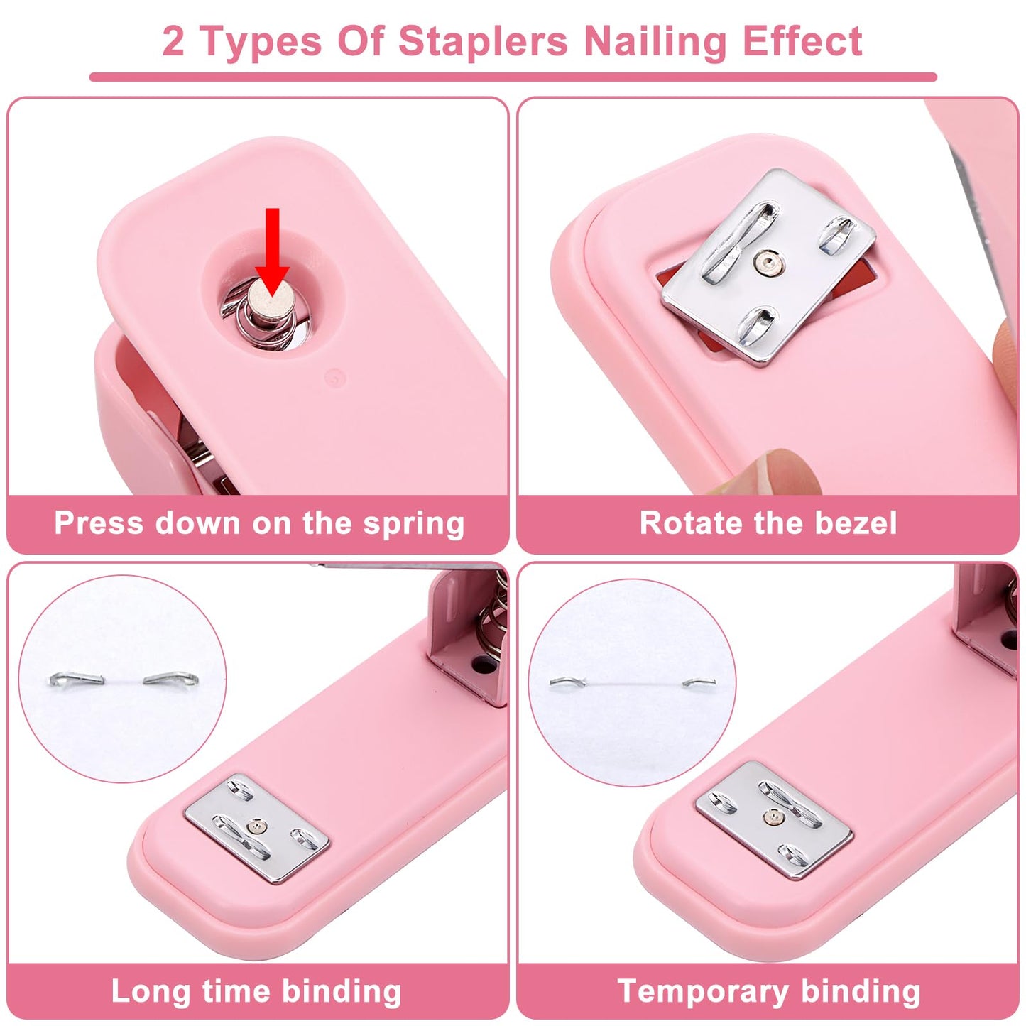 17 in 1 Pink Desk Organizers and Accessories Set, 3 Office Desk Supplies Storage Organization, 4 Pens, Stapler, Staples & Remover, Tape & Dispenser, Scissors, Ruler, Clips, Hole Punch, Back to School