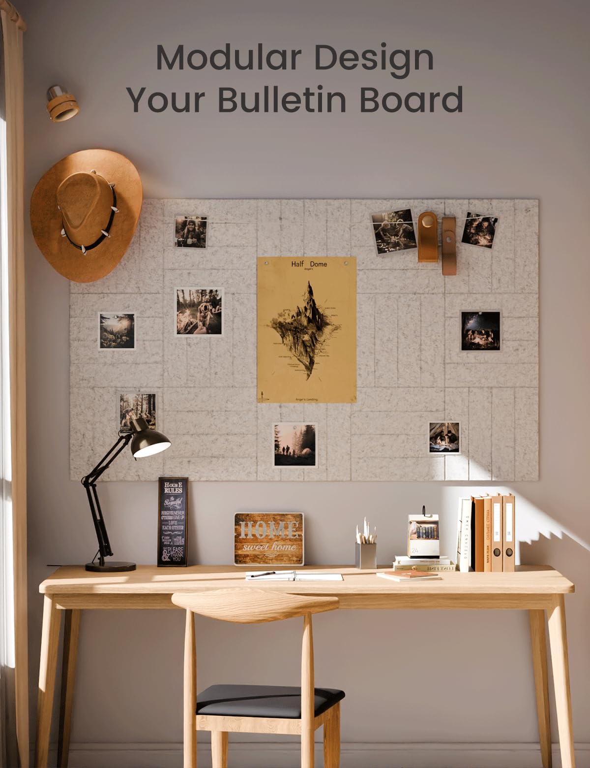 Fluxynara Large Felt Bulletin Board 48" x 36" Cork Board Alternative-12 Pack with 70 Safe Removable Adhesive Tabs, Cork Boards for Walls Cork Board for Home Office Classroom Pin Board-Light Gray