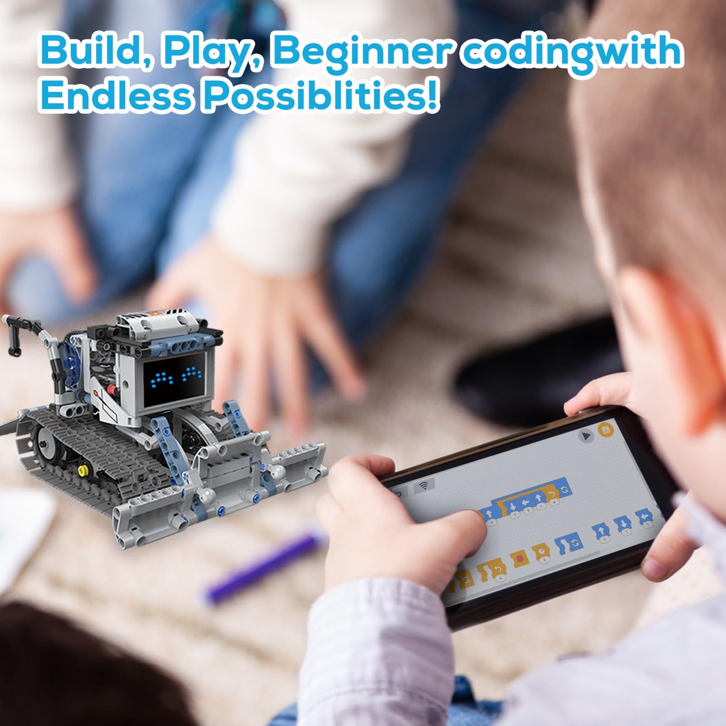 Ansnibe Robot Building Kit with APP/Remote Control STEM Gifts for Boys Age 8-16,Technic Coding Robotic Toys for Kids Birthday, Buildable 5in1 Models with 352+ Pieces