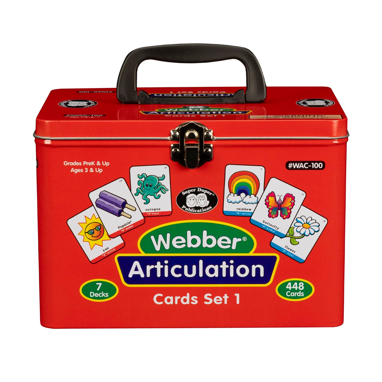 Super Duper Publications | Set of 7 Webber® Articulation Card Decks (Bundle Set 1) | Educational Learning Resource for Children | Flashcards for Speech Therapy