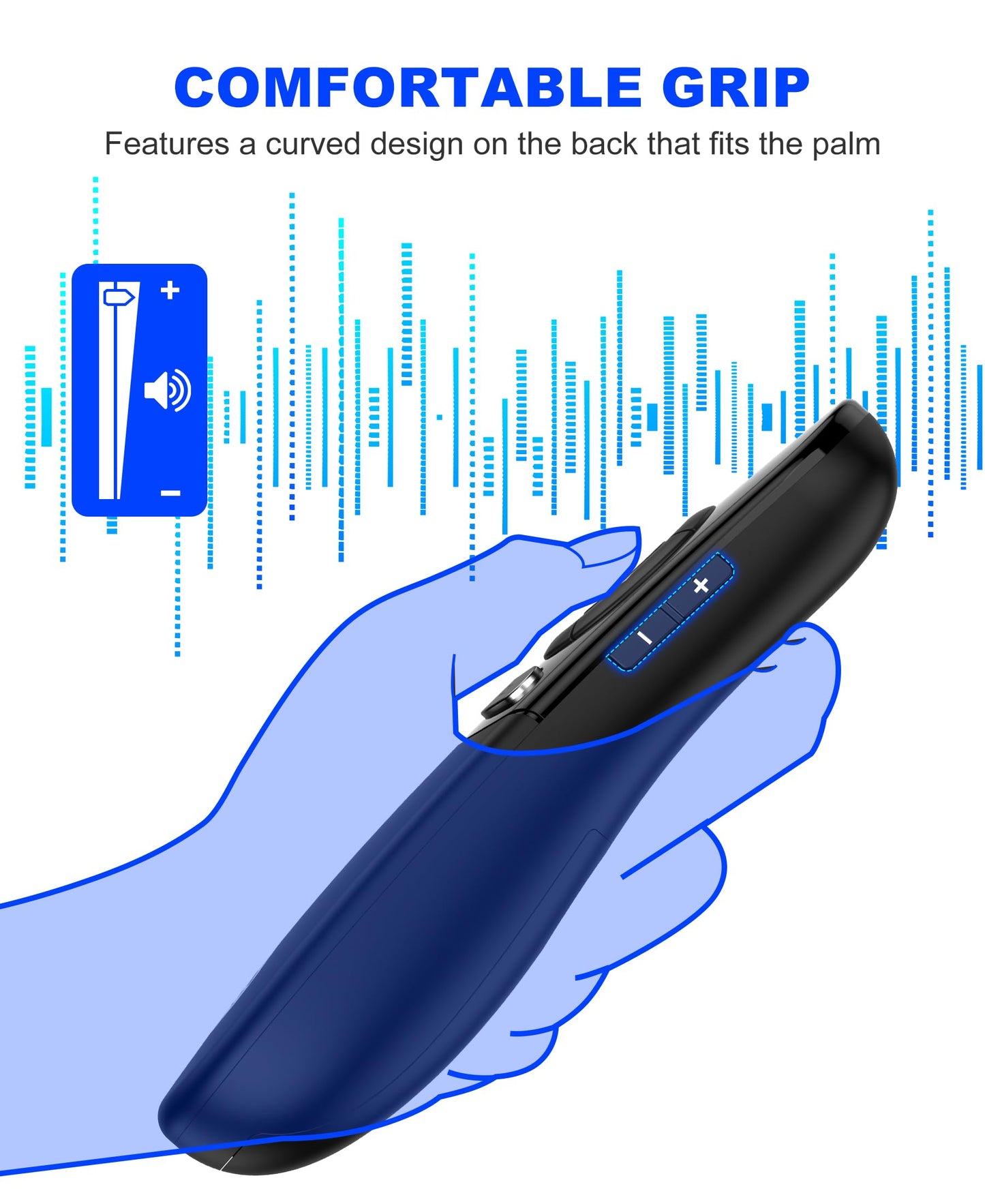 DinoFire USB Type C Wireless Presentation Clicker, BT&RF 2.4GHz Dual Modes Presenter Remote for PowerPoint Presentations Compatible with Bluetooth-Enabled Laptops Desktop Computers