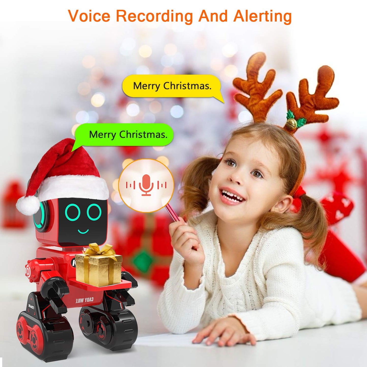 okk Robot Toy for Kids, Smart RC Robot Kit with Touch and Sound Control Robotics Intelligent Programmable Smart Robots with Walking, Dancing, Singing, Talking, Transfering Items for Boys Girls (Red)
