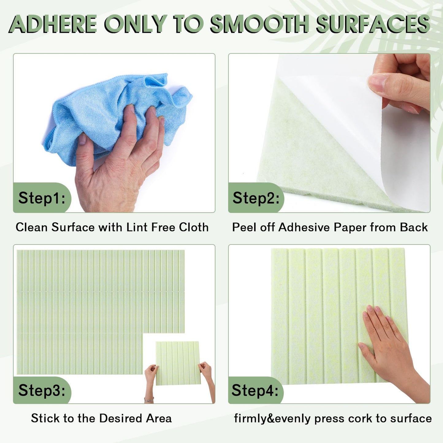 Honoson 12 Pack 48"x 36" Large Cork Board Alternative Felt Bulletin Board Wall Tiles with Safe Square Adhesive Roll Cork Tiles for Walls Home Office Classroom Back to School Pin Panels(Sage Green)