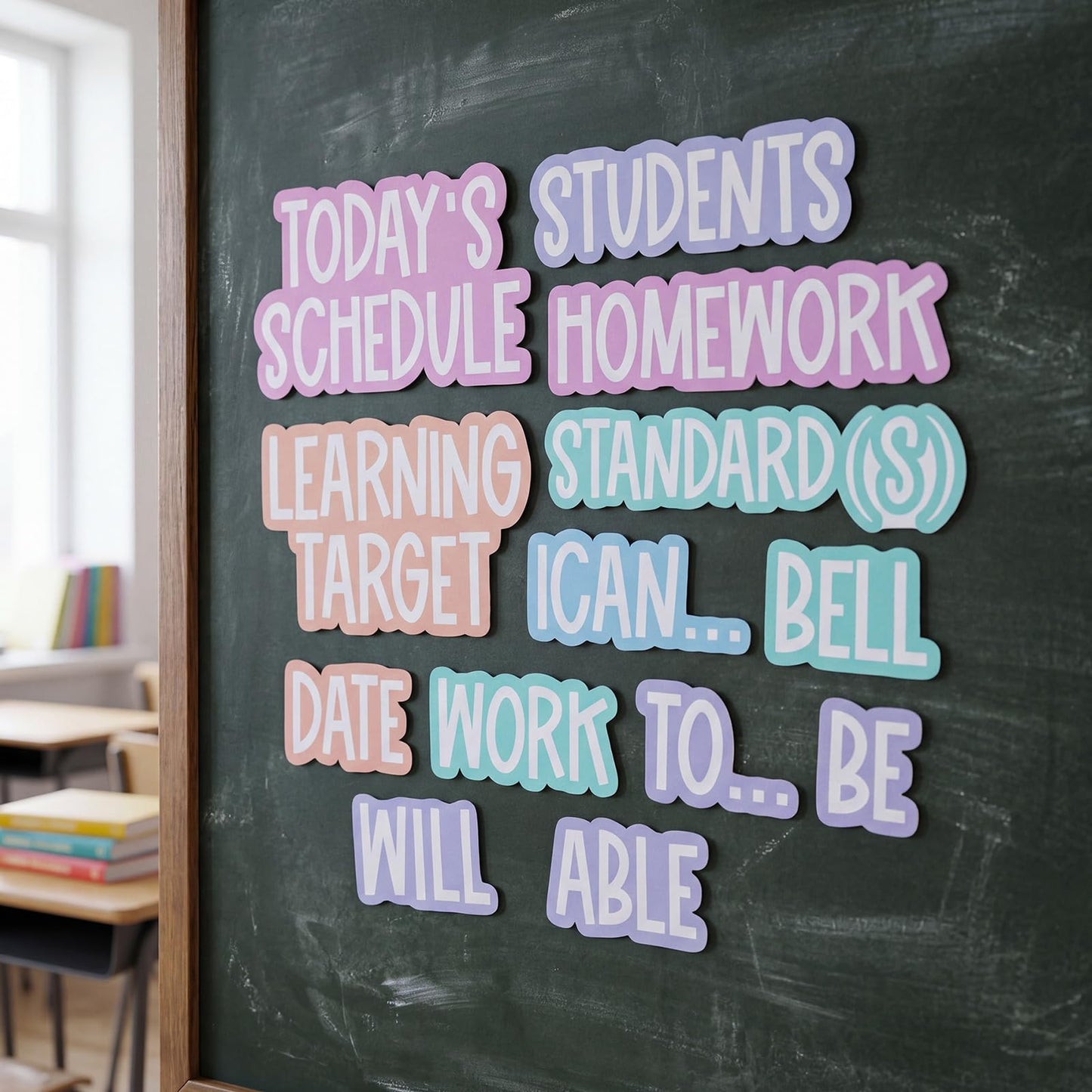AmazingSpark 12 Pcs Class Subjects Magnets Classroom Daily Schedule Magnets Reusable Today's Schedules Labels Set Dry Erase Label for Whiteboard Bulletin Board Decor School Elementary Organization