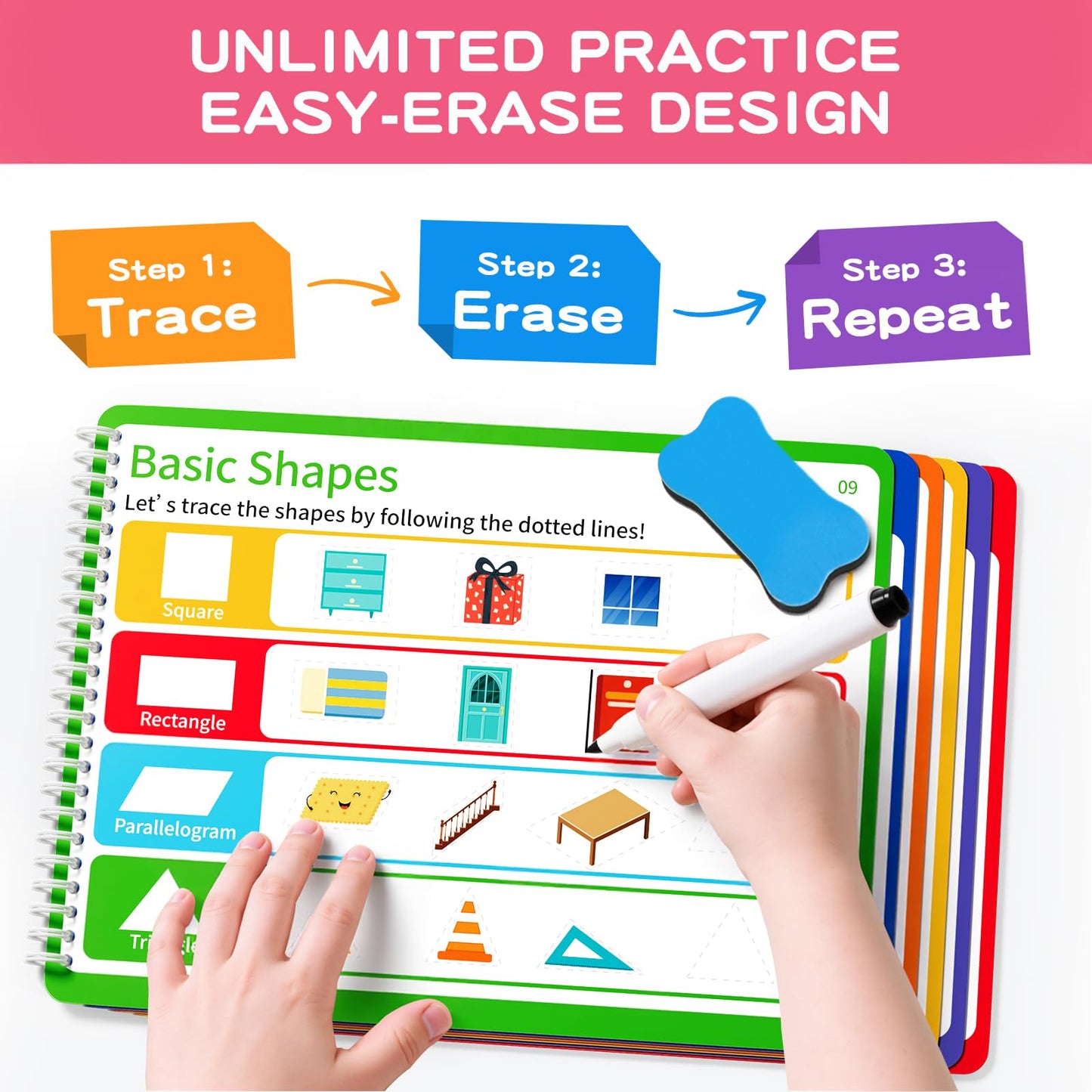 Preschool Learning Activities, Tracing Books for Kids Ages 3-5, Toddler Handwriting Practice Busy Book, ABC Alphabet Letter Number Tracing, Pre-K Kindergarten Workbook Activity Book for 3 4 5 Year Old