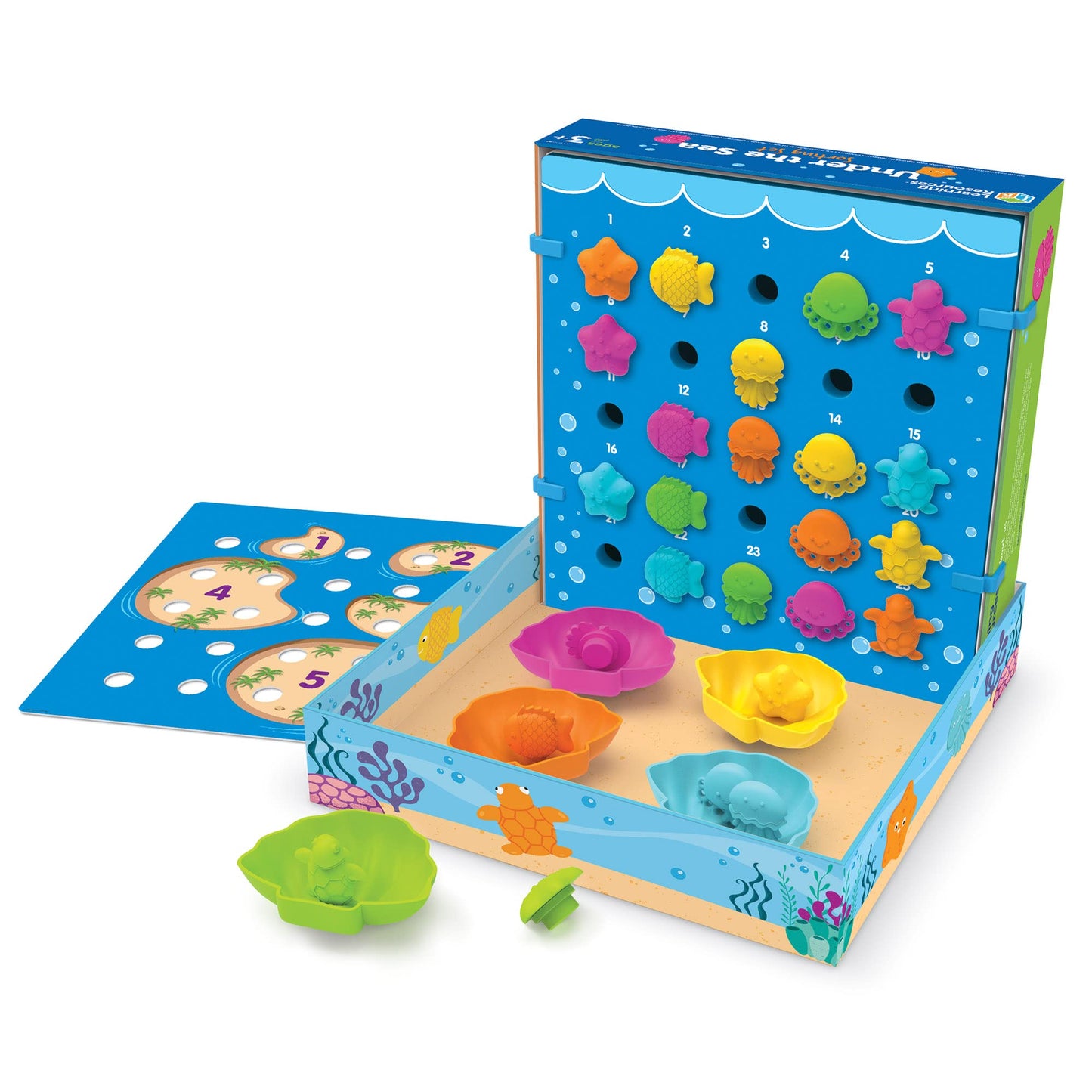Learning Resources Under the Sea Sorting Set - 44 Pieces, Age 3+ Toddler Activities, Educational Toys Set, Color Teaching Toys