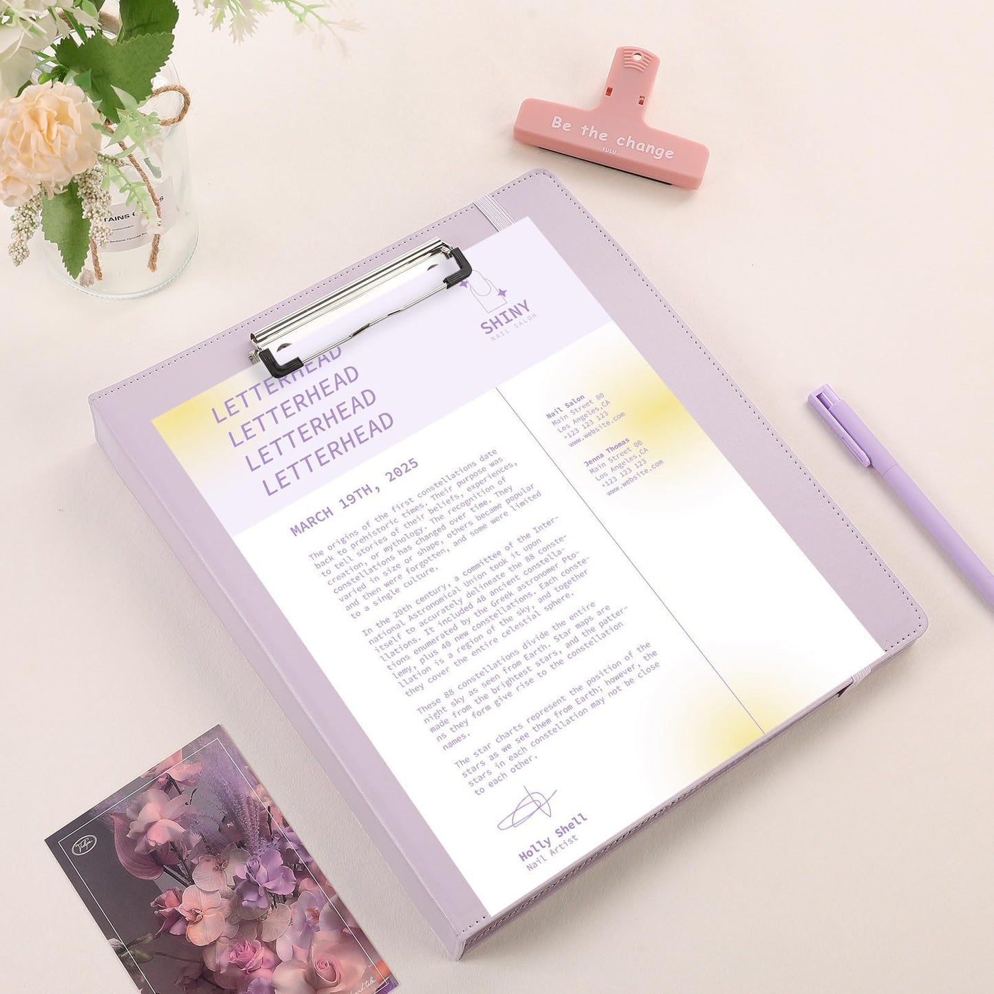 SKYDUE 3 Ring Binder with Clipboard 1 Inch, 13.2" × 10.2" PU Clipboard Binder with Notepad & 5 Dividers with 5 Pockets, Labels, Clipboard Folder Great for School Office (Fit Letter Sized Paper)