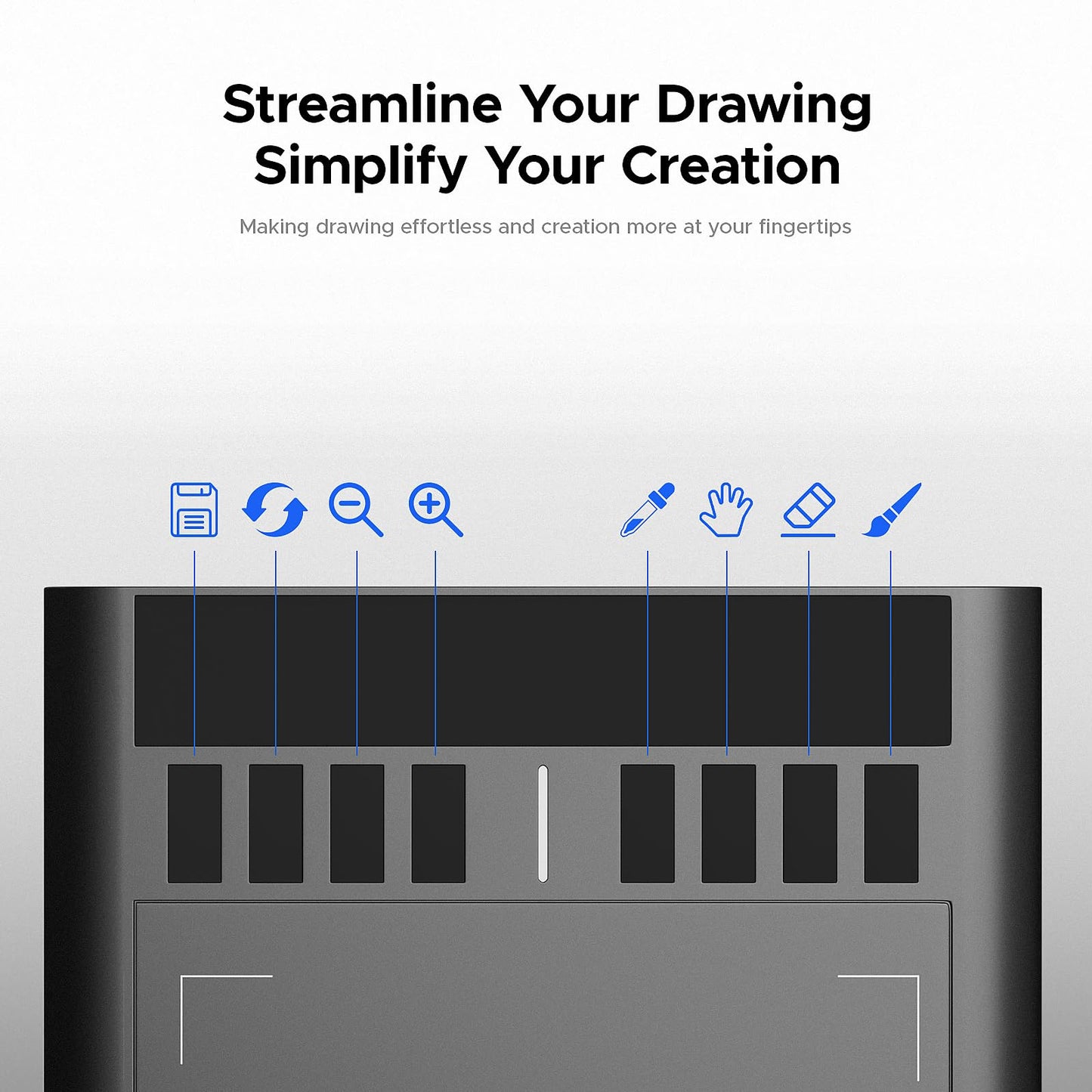 Graphics Drawing Tablet, UGEE M708 10 x 6 inch Large Digital Drawing Pad with 8 Hot Keys 8192 Levels Pen, Graphic Tablets for Computer Graphic Board Creation Sketch for PC/Laptop/Mac OS/Linux/Chrome