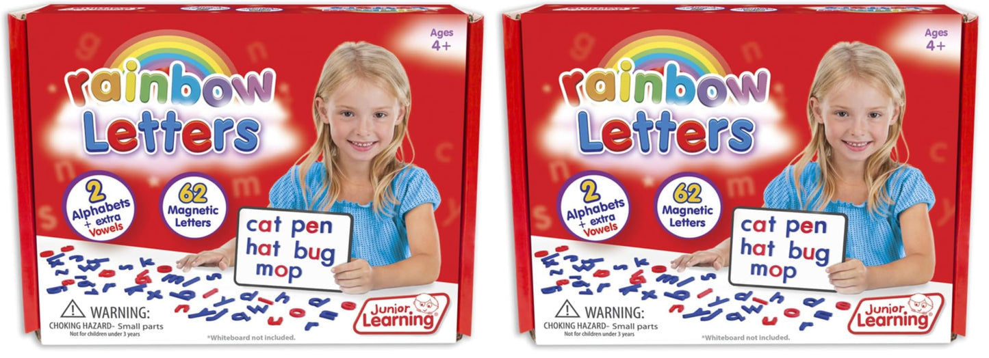 Junior Learning Rainbow Letters, Print, 62 Pieces (Pack of 2)