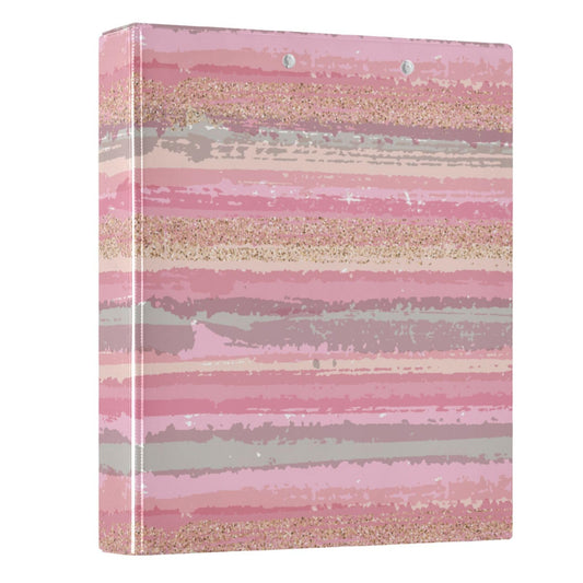 Pink Round Ring Binders 1.5 Inch Marble Tie Dye 3 Ring Clipboard Binder for Office School Work Supplies File Folder Document 200 Sheet Capacity Easy Open