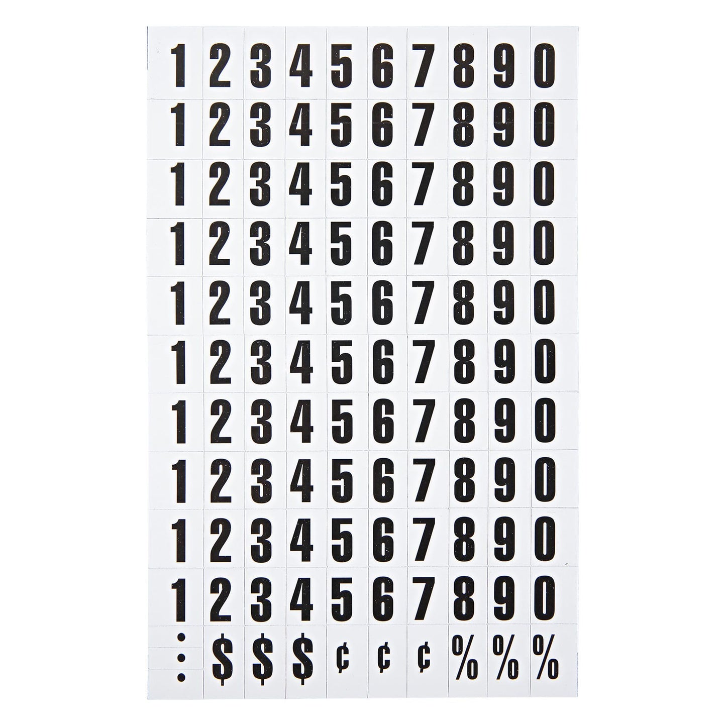 MasterVision Interchangeable Magnetic Board Accessories, Numbers, Black, 0.75" h