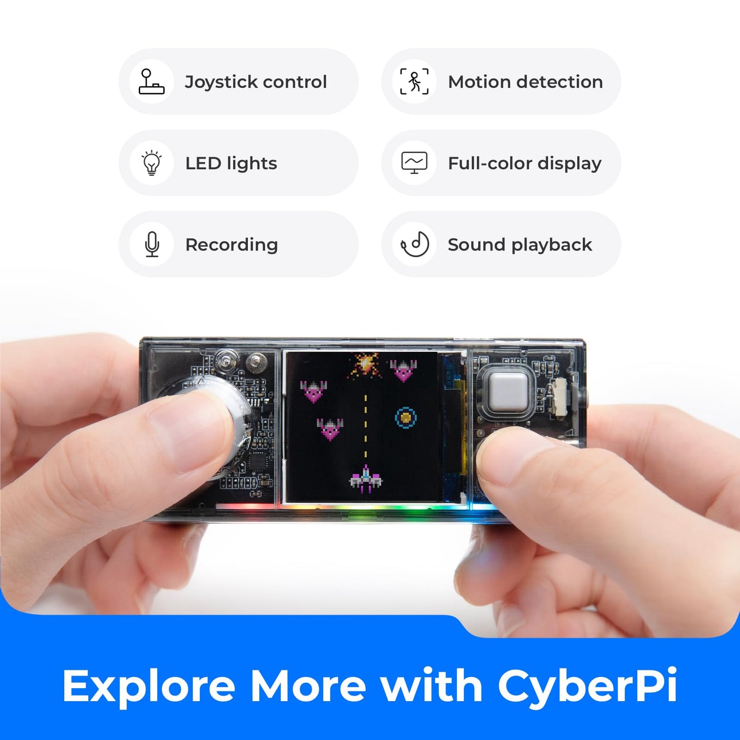 Makeblock Cyberpi Project-Based Coding Kit, Coding for Kids Support Scratch & Python Programming, STEM Projects for Kids Ages 8-12, Robotics Kit Support IoT Technology with Built-in WiFi Module