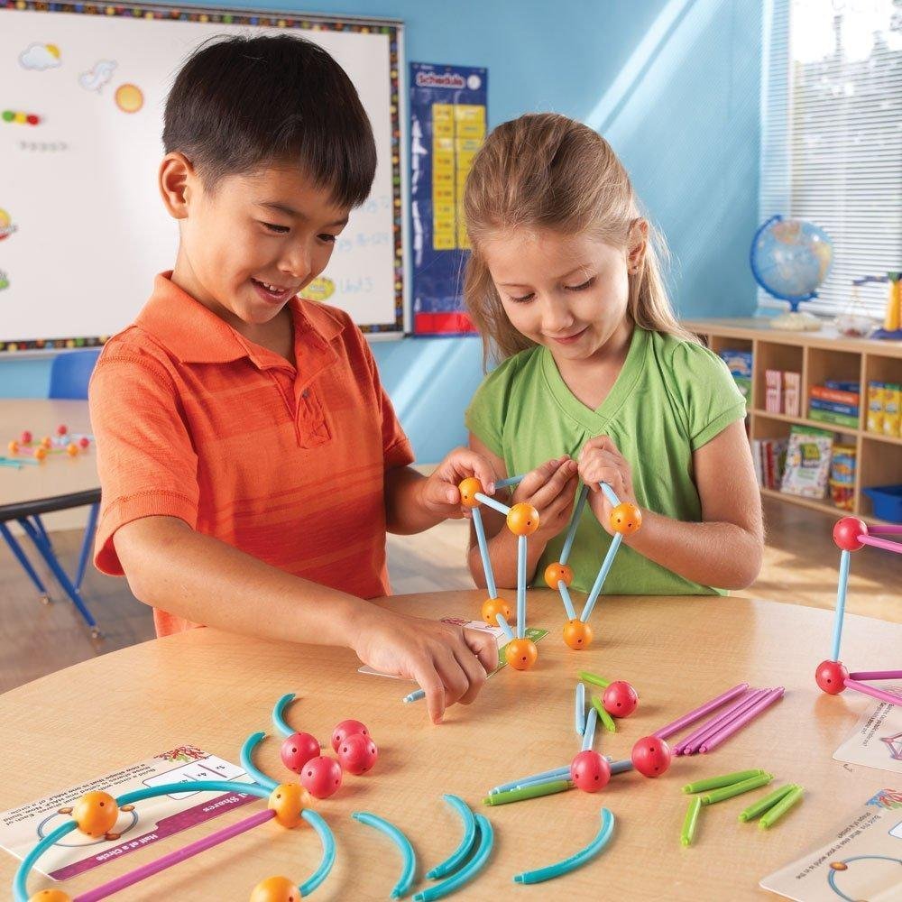 Learning Resources Dive into Shapes! A Sea and Build Geometry Set - Math Manipulatives, 3d Classroom Must Haves, STEM Games, Fine Motor Skills, Science Experiments for Kids, Building Supplies