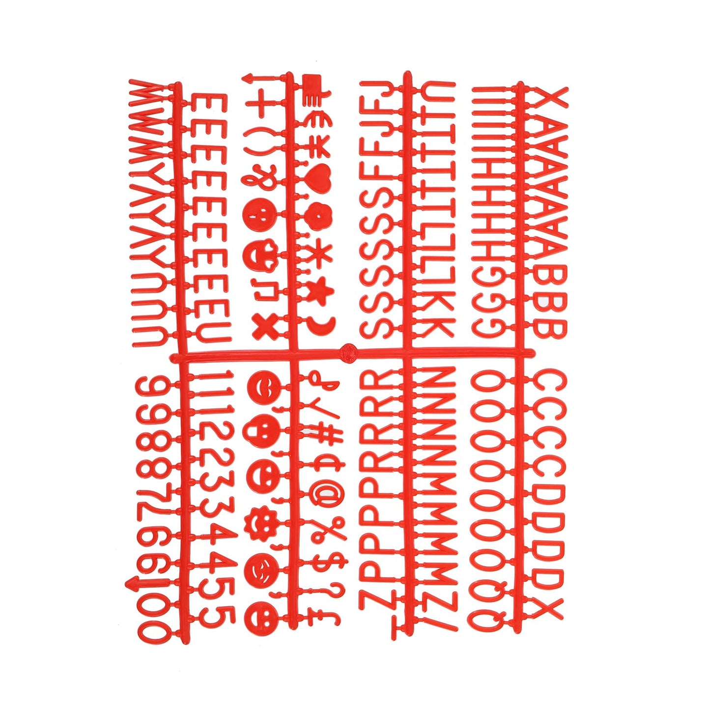MECCANIXITY 3/4 Inch Letters Set for Felt Letter Board Numbers Symbols Red Alphabet Message Board Changeable for Cafe, Wedding, Birthday