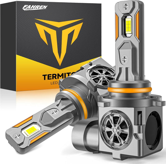 Termitor 9005/HB3 Light Bulbs, 40,000LM Ultra Bright, 6500K Cool White, Fog Light, High-Grade Gray, Pack of 2