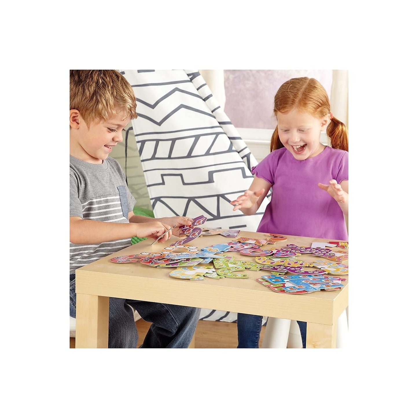 Learning Resources Number Puzzle Cards, Early Number Recognition, Toddler Puzzle, 20 Self-Correcting Puzzles, 40 Pieces, Ages 3+