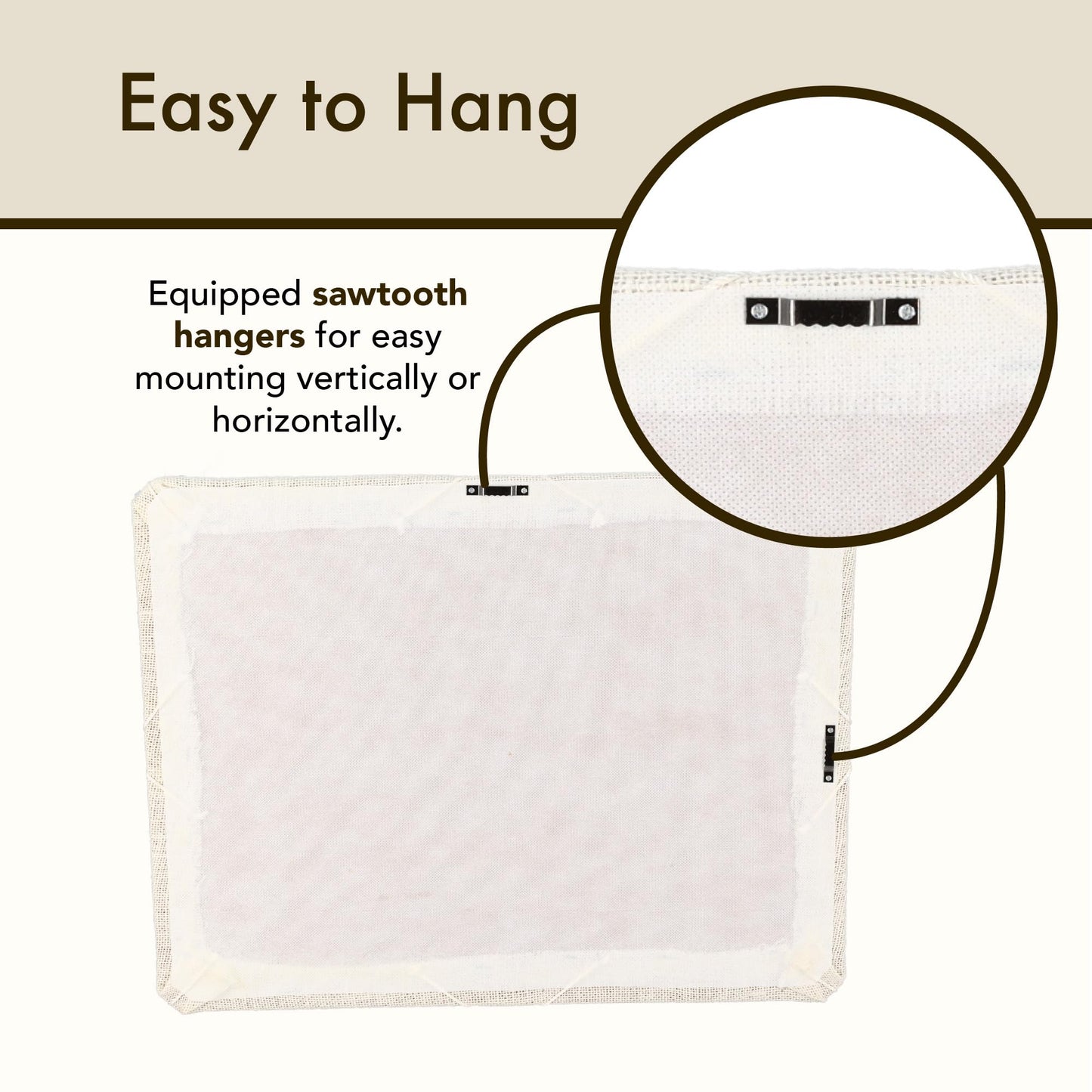 White Burlap Covered with Criss-Cross Twine Bulletin Picture & Memo Board, 19.75 x 15.75