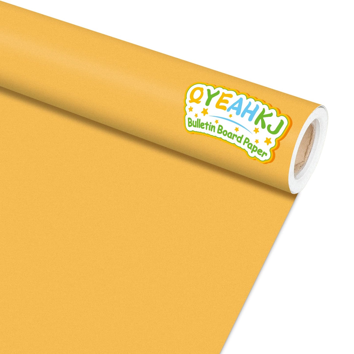 Golden Sun Yellow Bulletin Board Paper Roll Yellow Bulletin Board Background Paper Back to School Classroom Decor Poster for Art Craft DIY Projects Home Office Classroom Party Supplies 17.7in x 20ft