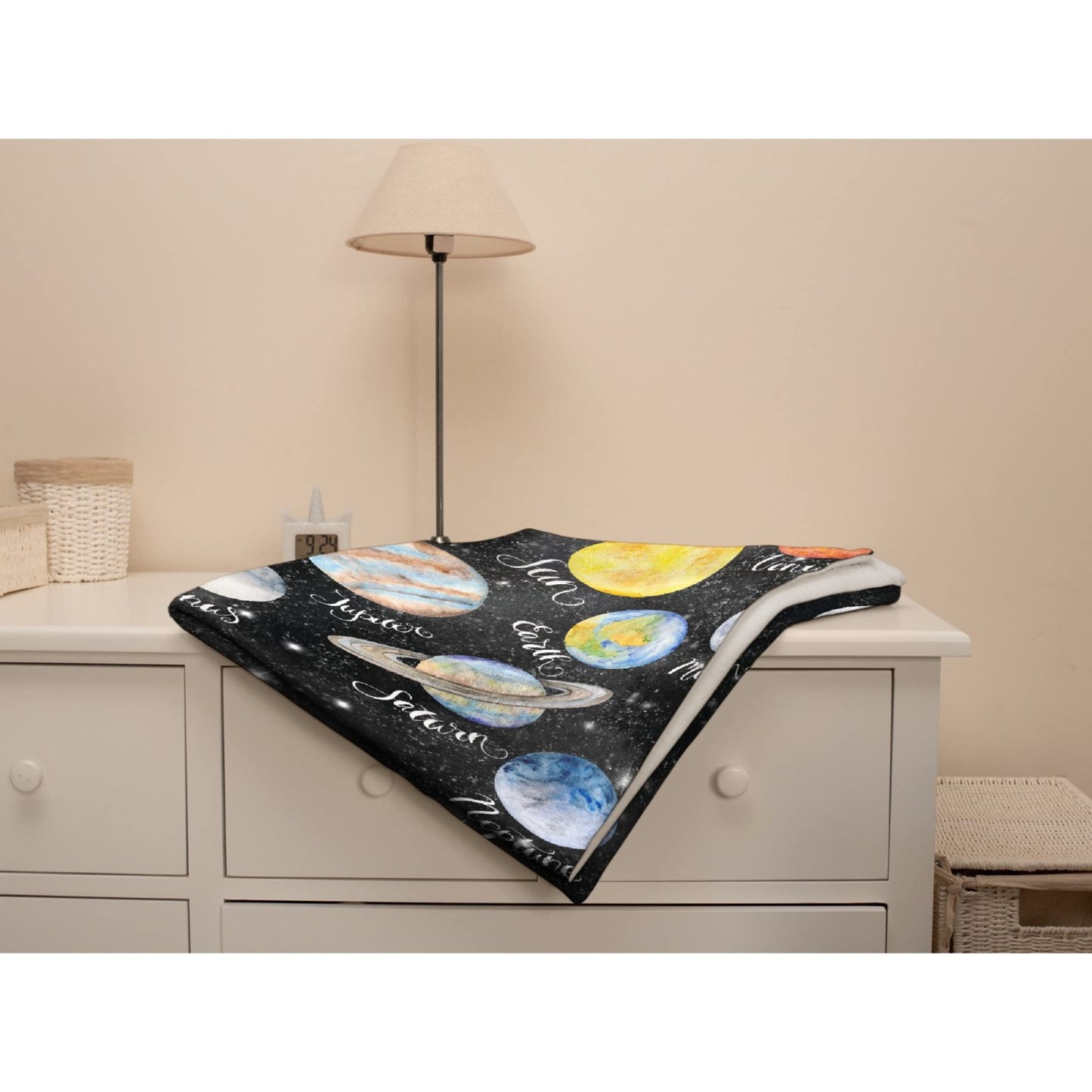 ARTBLANKET Planets Throw Blanket Fannel Fleece Super Soft Funny Blanket Travel Throw Blanket for Bed Couch Sofa 40 x 30 Inch for Baby