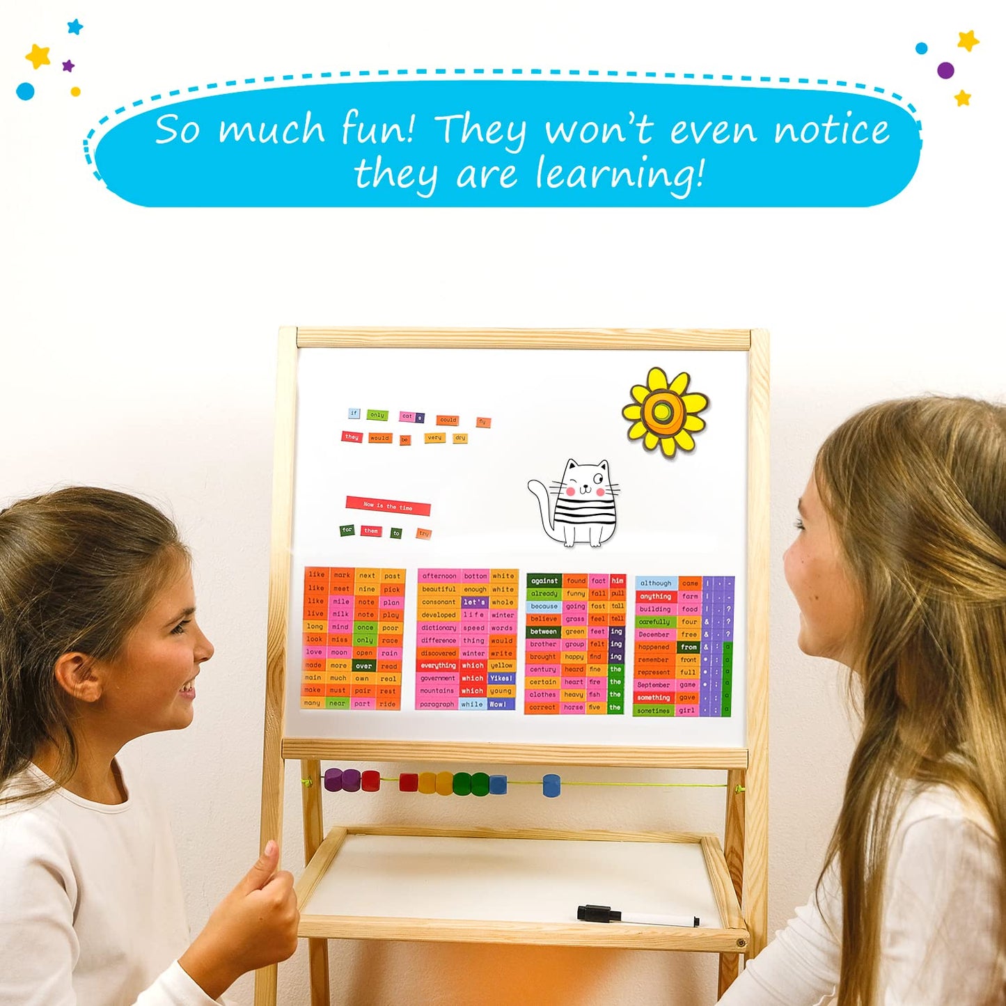 Simply Magic 1047 PCS Poetry Magnets for Kids & 104 PCS Sentence Building for Kids
