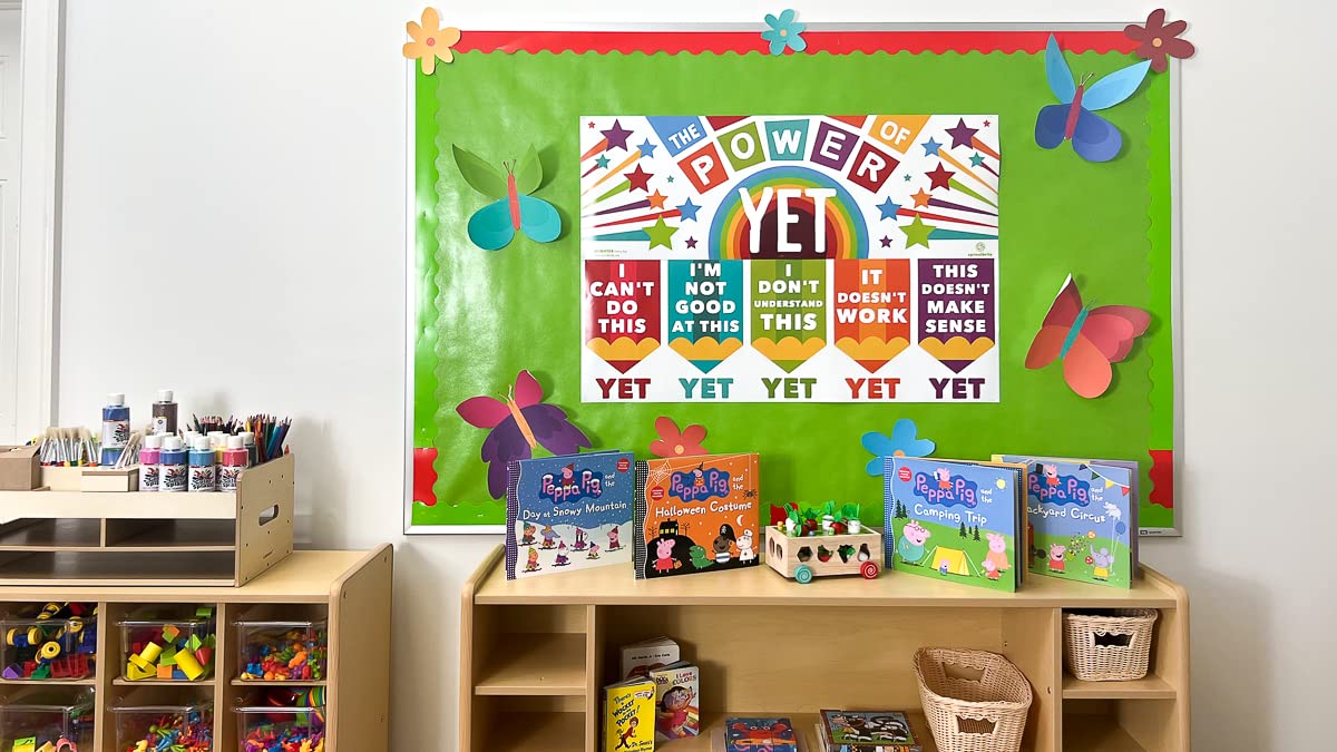 Sproutbrite 2 Large Growth Mindset Posters Classroom Decorations - 13.5" x 39" Mindset Banners for Classroom- Bulletin Board and Wall Decor for Pre School, Elementary and Middle School – Promotes a Growth Mindset & Reduces the Fear of Mistake