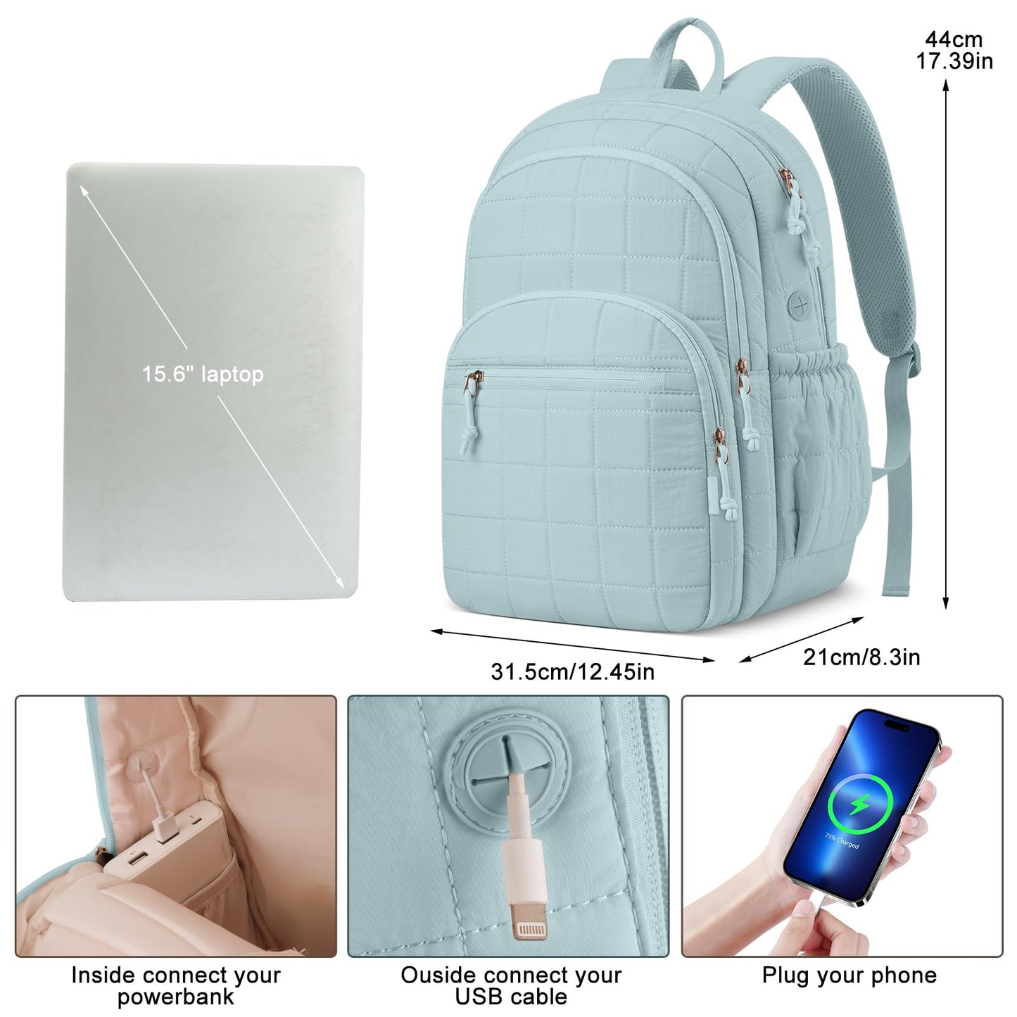 kadilong backpack 232-LightBlue-US