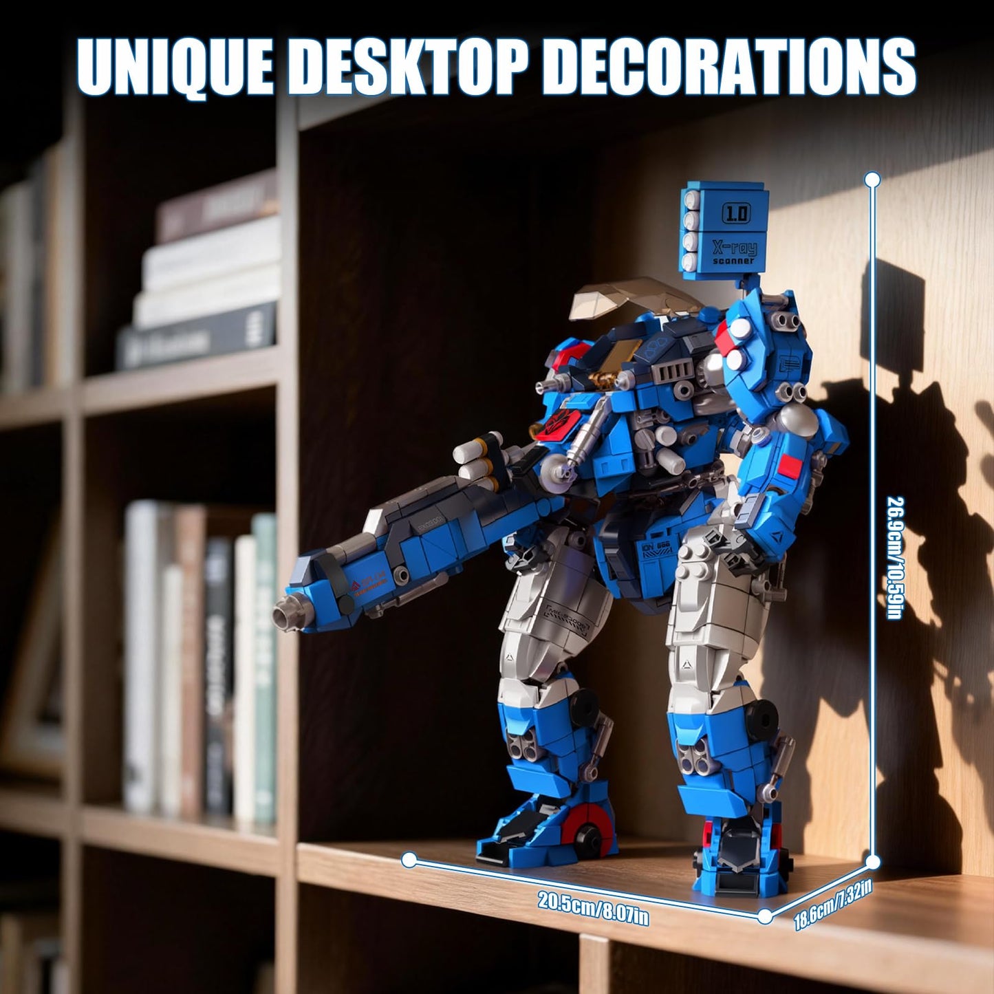 Mould King Mech Building Blocks Set for Adults, Science Fiction Robot Model Building Kit with Multiple Weapons, Battle Military Style Warrior Collectible for Man (1792 Pieces)