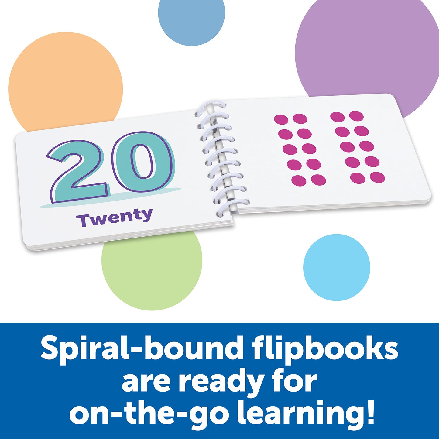 Learning Resources Skill Builders! Kindergarten Flipbook Library - 3 Pieces, Ages 5+ Kindergarten Learning Activities, Spelling and Counting for Kids, My First Library for Kids