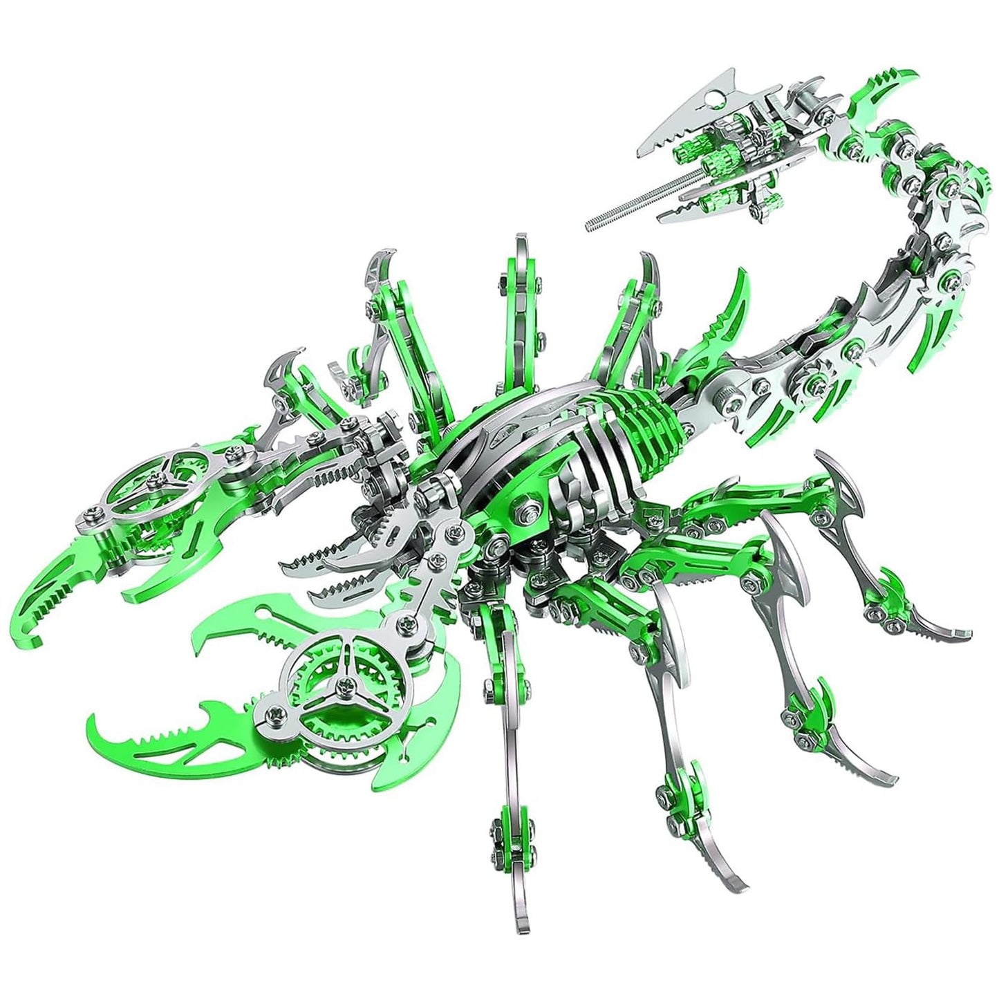 3D Metal Scorpion Puzzles for Adults: 3-D Puzzles Metal Model Kits to Build DIY Assembly Mechanical Puzzle Building Block Toys with Tool Brain Teaser Craft for Home Decor (Metal Scorpion-Green)