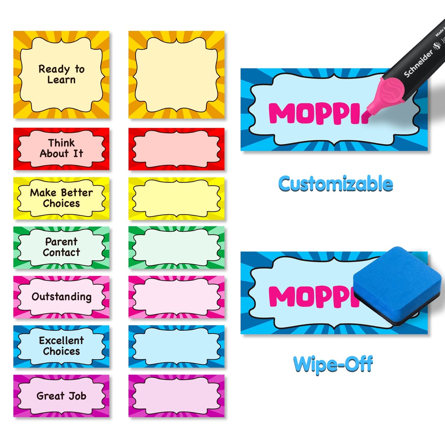 AUVCAS Student Behavior Clip Chart for Classroom Management Kids Reward Pocket Chart Behavior Bulletin Board Teacher Supplies for Preschool Kindergarten Daycare Homeschool