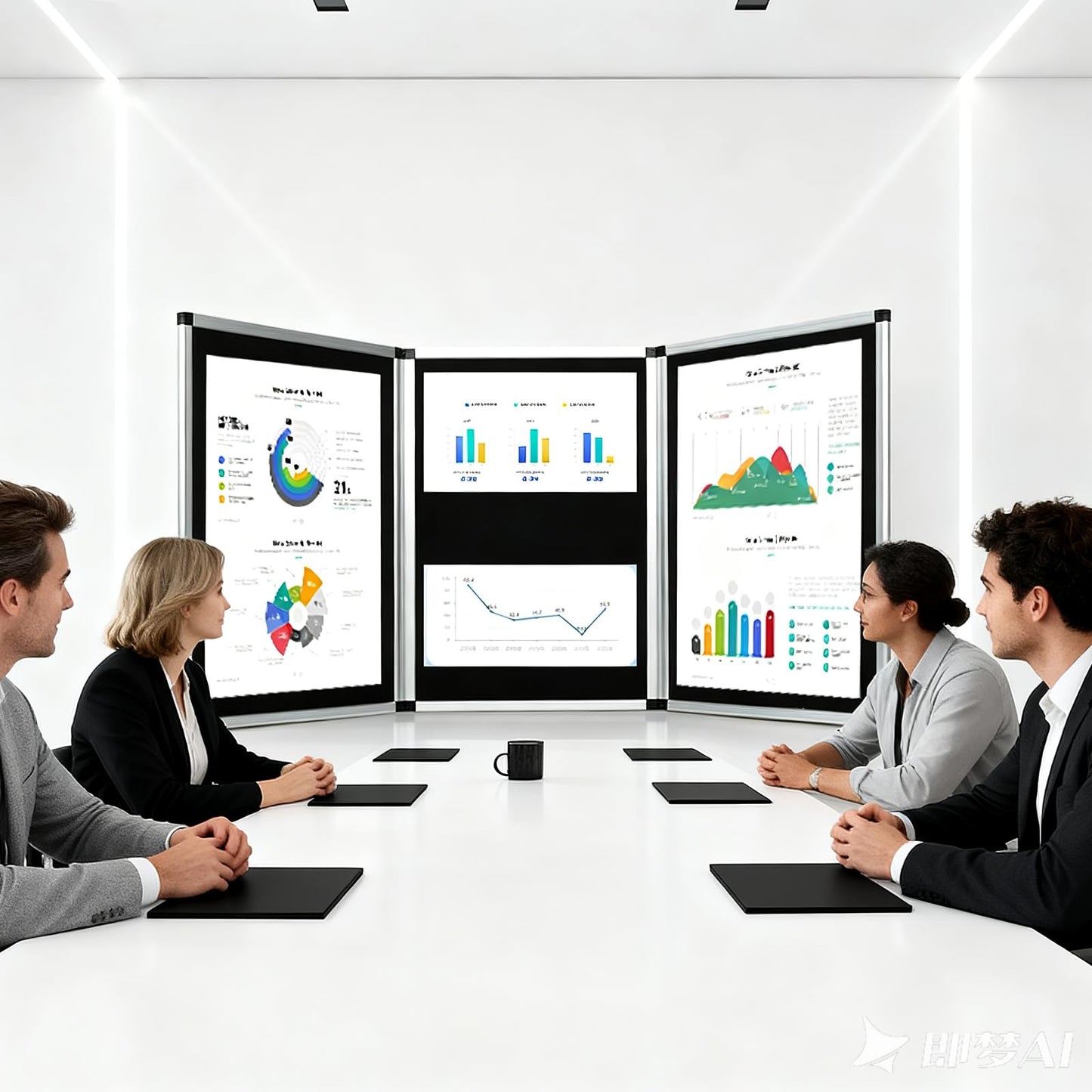 uyoyous 3 Panel Trade Show Presentation Board 70.8 x 35.4 inches Trifold Poster Board Double Sided Presentation Whiteboard Folding Display Panel for Science Fair, Trade Show Table Top