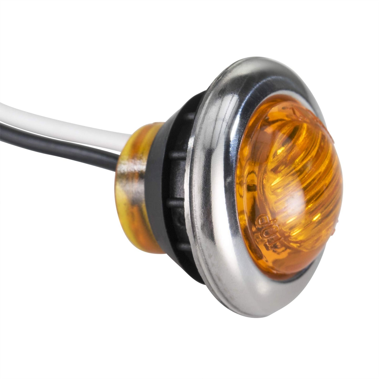 LONG HAUL Amber LED Clearance Marker project piece Lights, Black Trim, 5 3/4in, 20 Pack, Acrylonitrile Butadiene Styrene