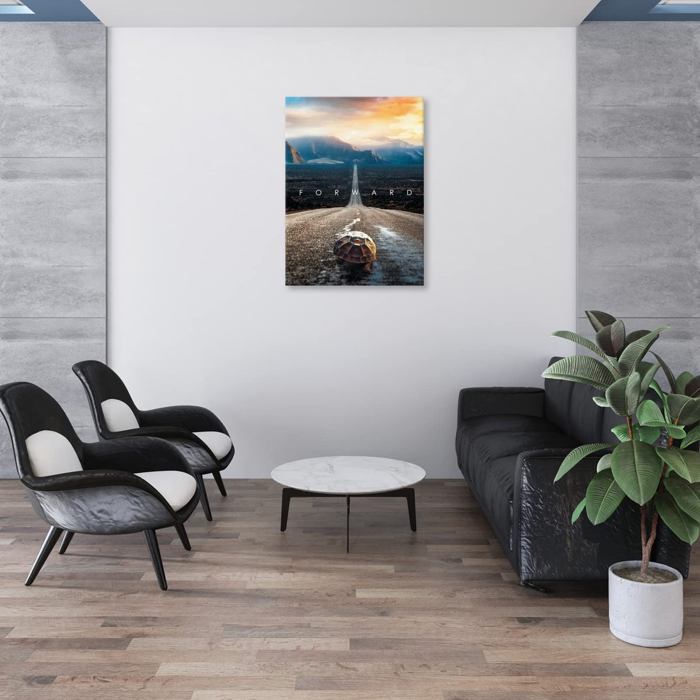 Motivational Canvas Wall Art Entrepreneur Forward Poster Print Decorations Decor for Office Living Room and Bedroom (12" W x 18" H)