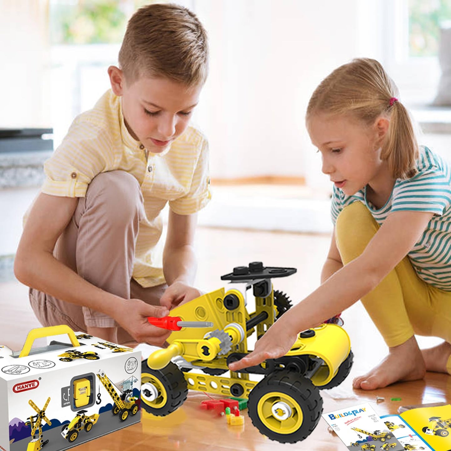 choopheme 10 in 1 Stem Toys for 5 6 7 8 9+ Year Old Building Block Kit Stem Activities Projects Boy Toys Age 4-8 5-7 6-8 8-10 Creative Set Educational Engineering Excavator Construction Birthday