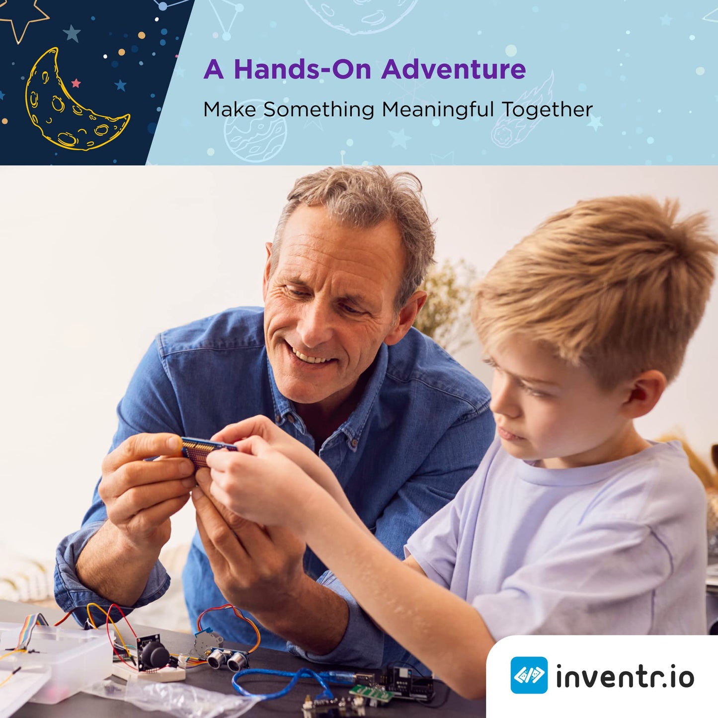 inventr.io Adventure Kit: 30 Days Lost in Space | Premium STEM Coding Course for Adults & Teens | Robotics & Engineering Projects with Expert Teachers | Arduino IDE Compatible Kit