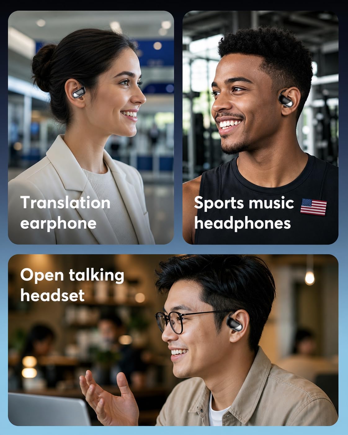 CELVON AI Translation Earbuds Real Time, 198+ Languages Translator Earbuds No Subscription, 2-Way Translating Headphones for Travel Meeting, Audifonos Traductores Inglés Español – Black