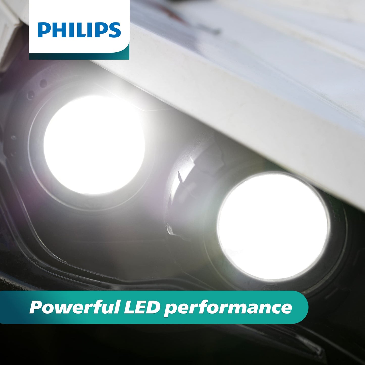 Philips UltinonSport 9007 LED Fog Light Bulbs, 2 Pack, Clear