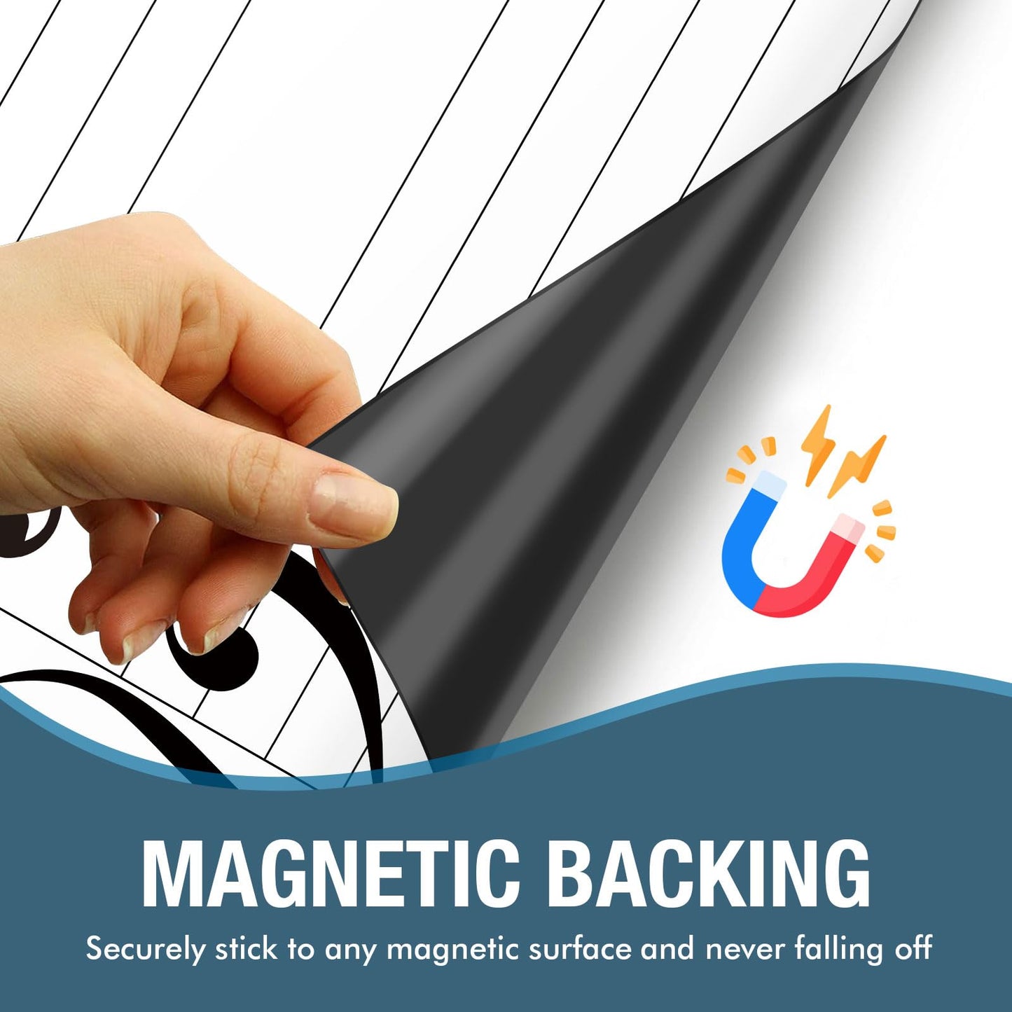 12x8 Magnetic Whiteboard Dishwasher Magnet Bundles with Magnetic Music Staff Board