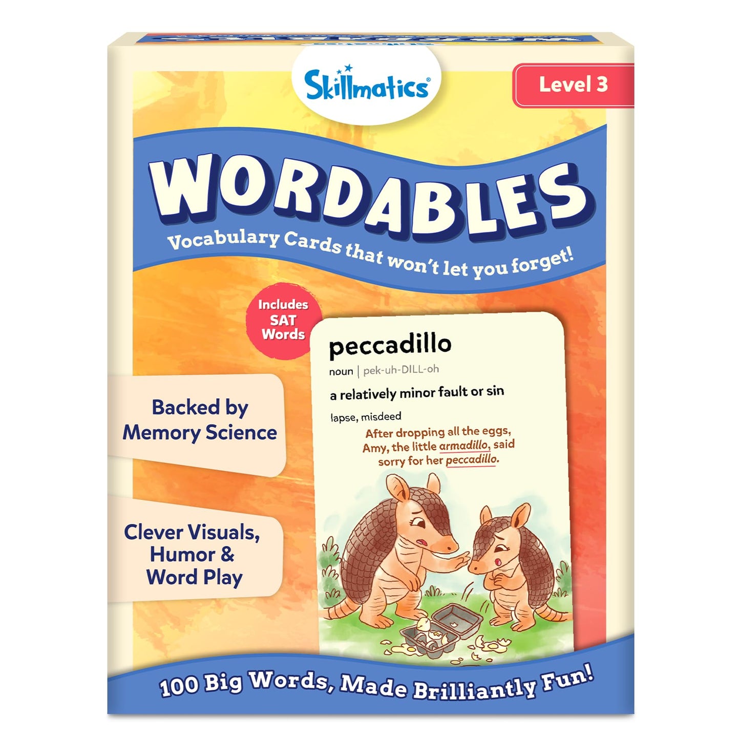 Skillmatics Vocabulary Flash Cards for SAT Prep – Learn 100 Words with Wordplay, Visuals & Soundplay, Study Aid & Educational Gift for Ages 12, 13, 14 & Up, Screen-Free Language Game