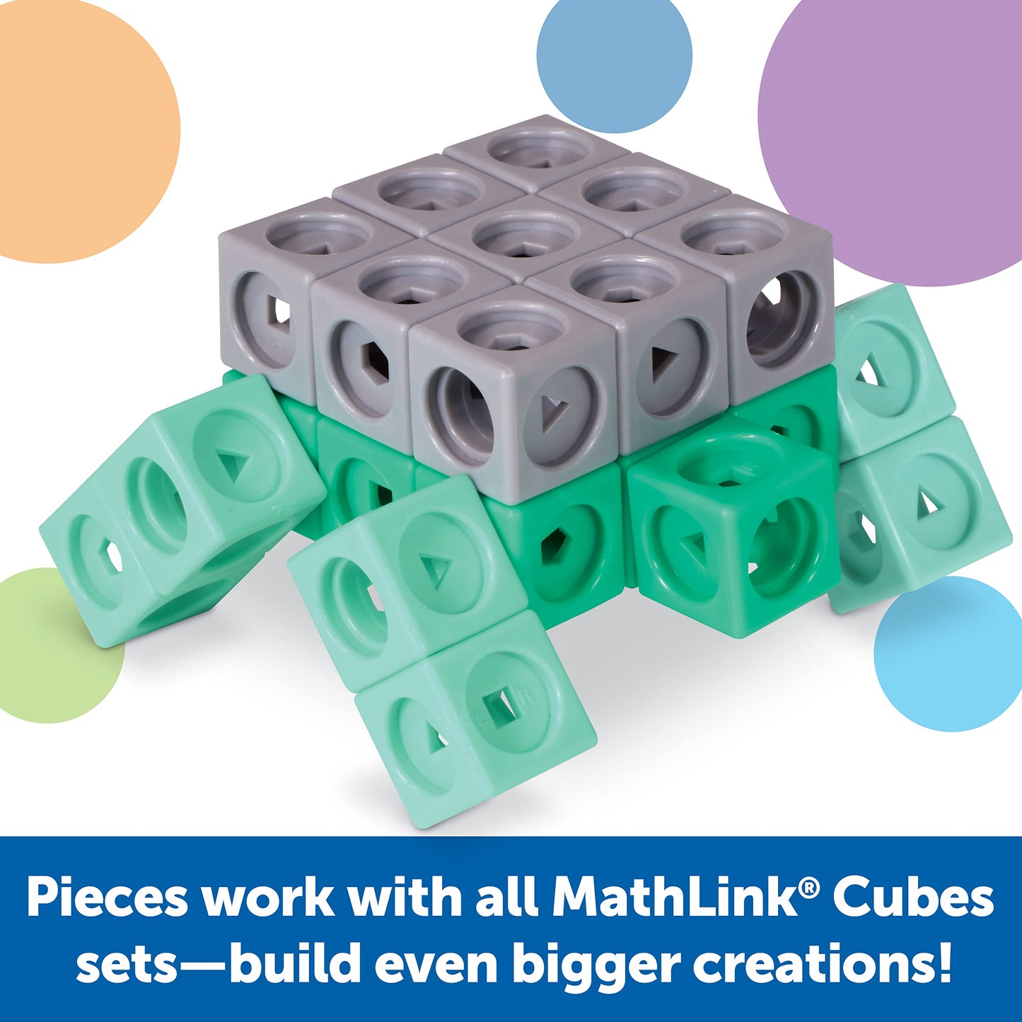 Learning Resources MathLink Cubes Kindergarten Math Activity Set Sea Adventures! - 115 Pieces, Age 5+, STEM Teaching Toys, Kindergartner Games